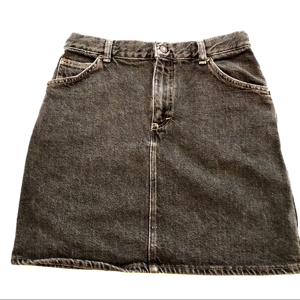 Vintage SILVER UNICORN!!!80’s grey  denim skirt.